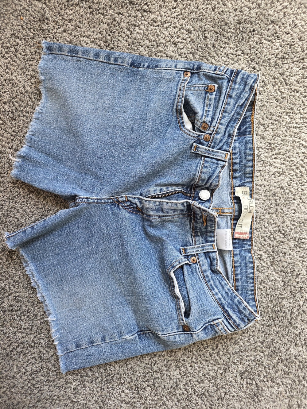Light Wash Denim Cutoff Shorts